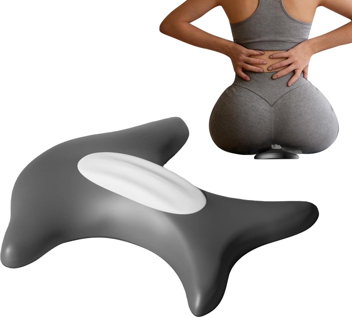 Bekkenbodemtrainer - Fitnessapparaat - Lichaamsvorming - Met verwarming - 28 x 16 x 10 cm - Zwart