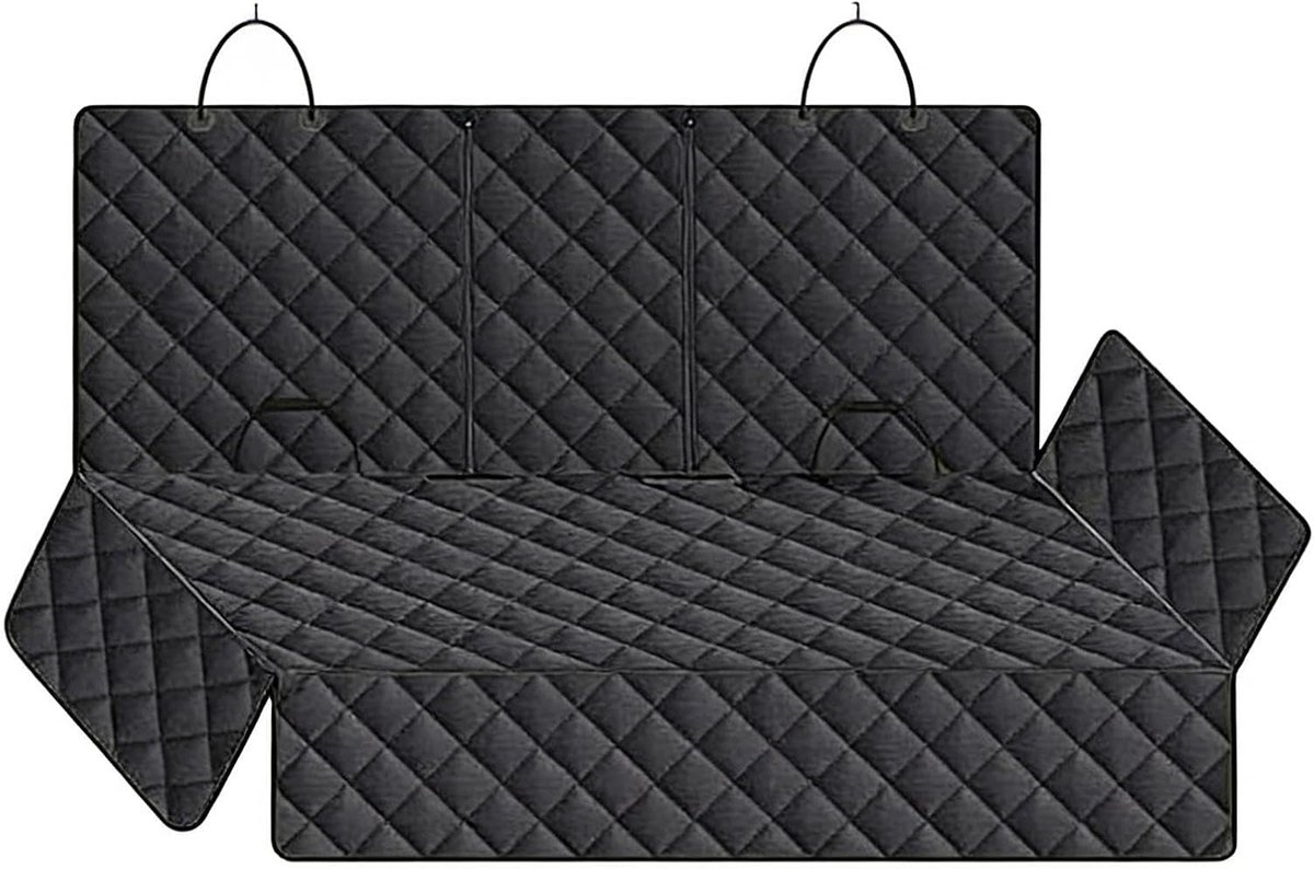 Hondenstoelhoes - Autohoes hond - Veilig reizen - Waterdicht en krasbestendig - 136x120cm - Zwart