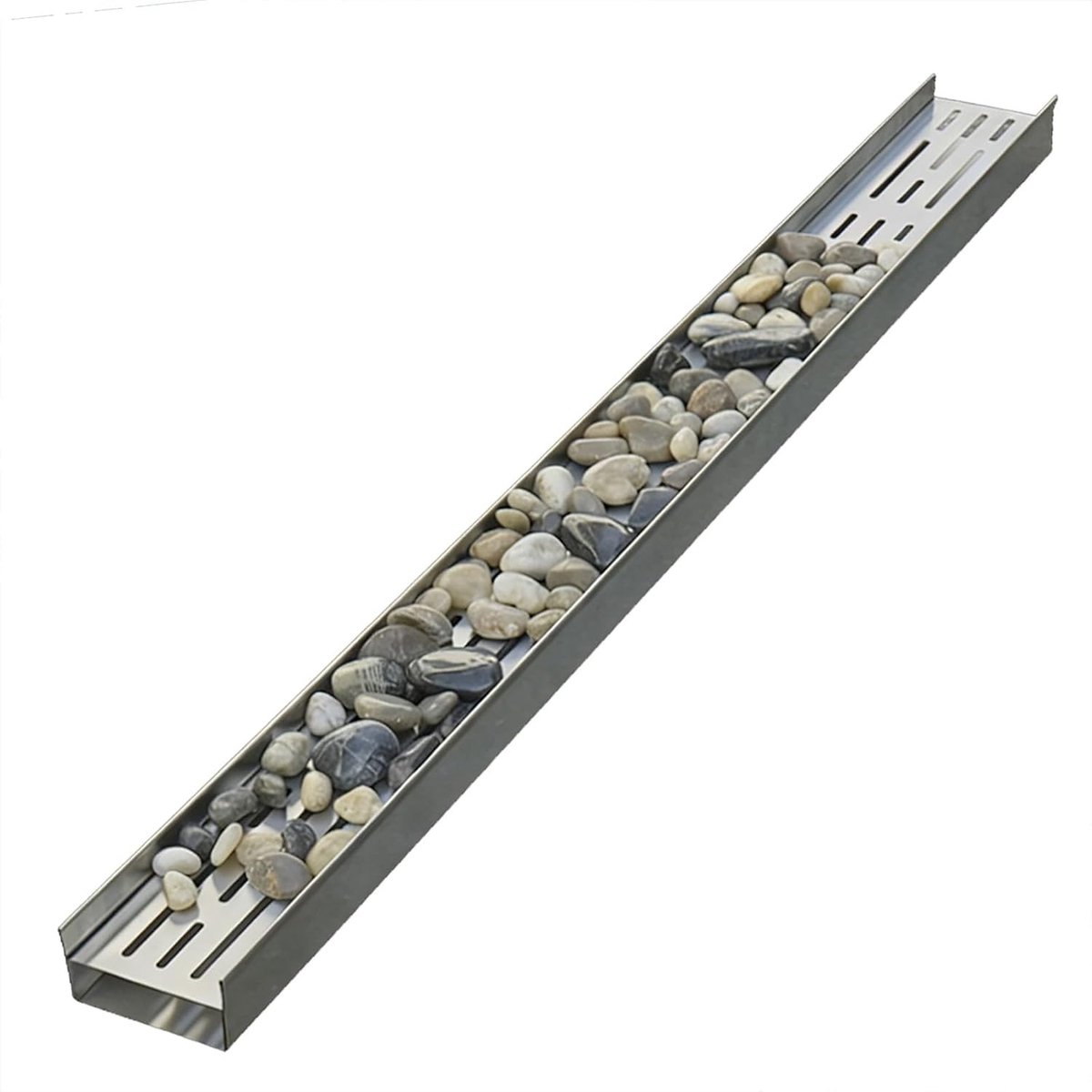 Afvoerrooster RVS - Drainagegoot Deksel - Water Afvoeren - Hoge Belasting - 15x8 cm - Zilver