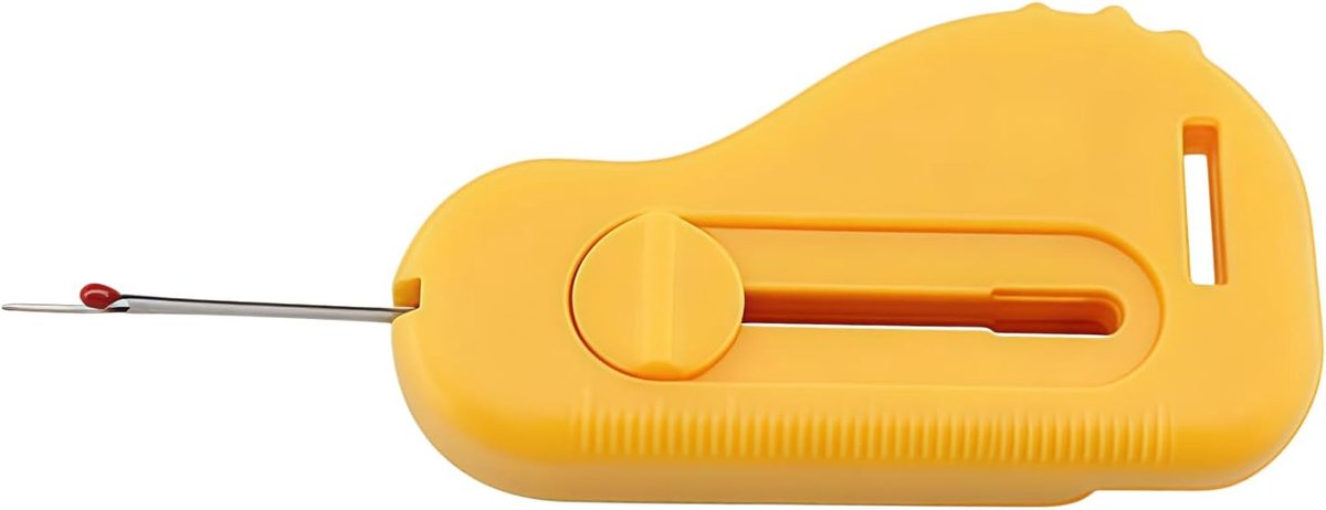 Naaien Tornmesje Gereedschap - Naai-tornmesje Naaldinrijger - Nauwkeurig Borduren - Intrekbare Stofbescherming - 67x4cm - Geel
