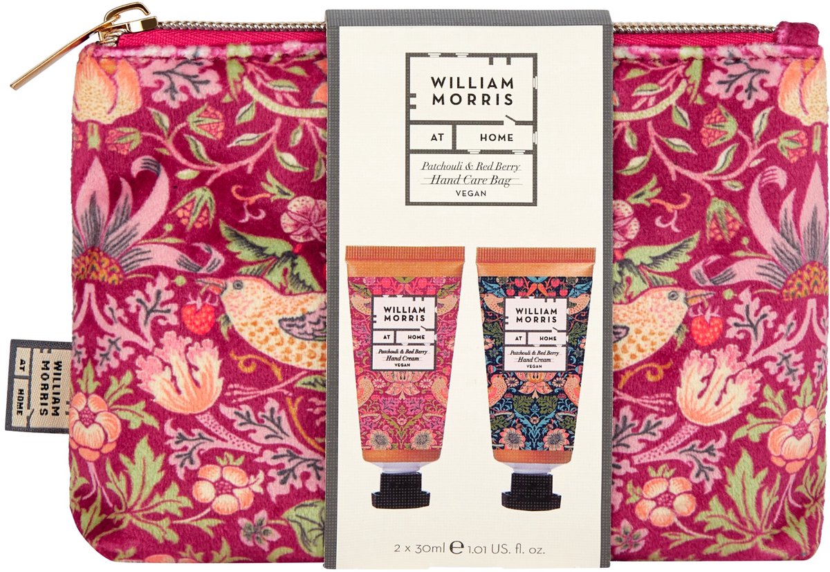 William Morris At Home - Strawberry Thief Handverzorgingsset | Patchouli & Rode Bes | 2 x 30 ml
