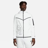 Nike Sportswear Tech Fleece hoodie met rits - Sporttrui - Maat M - Summit White/Zwart - Tech Fleece - Sportswear - Heren Sporttrui voor Mannen