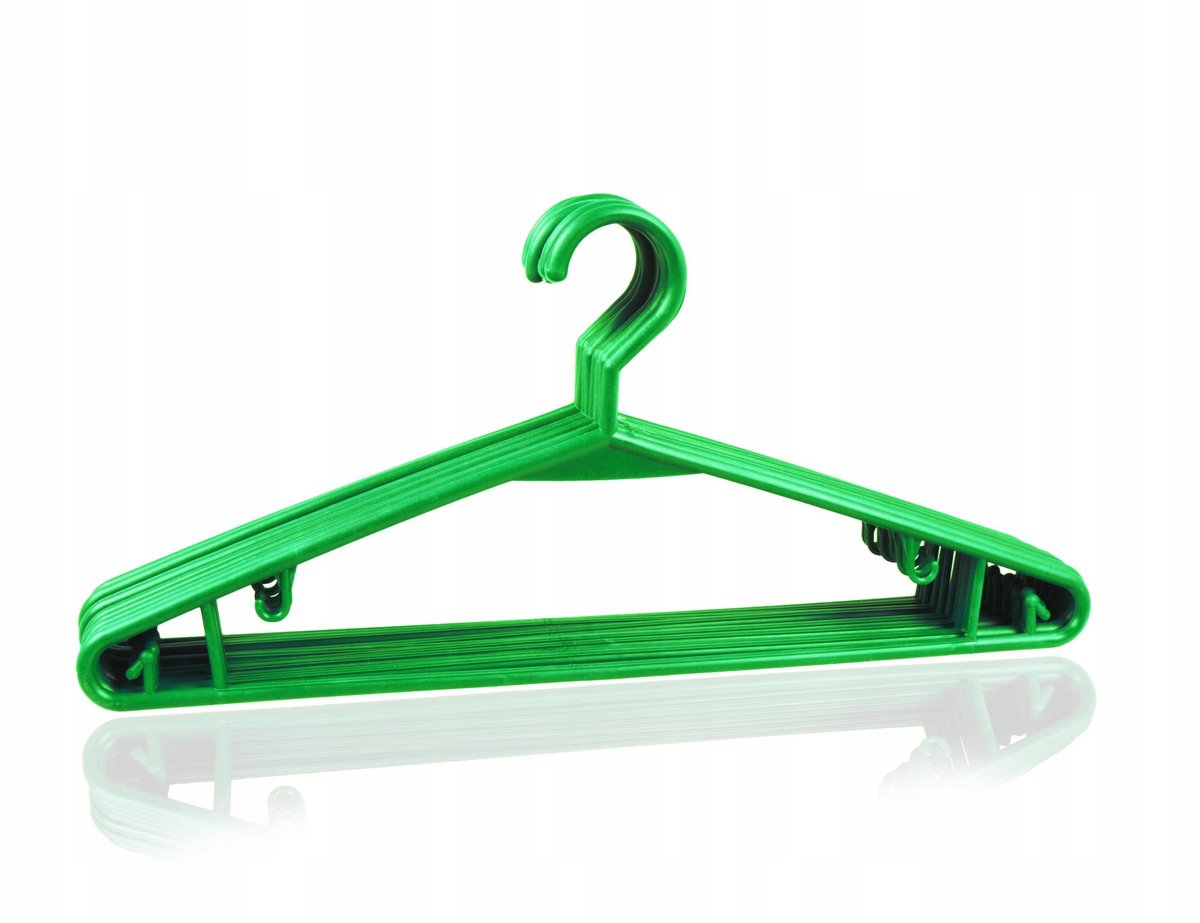 50x Merkloze Kledinghangers Groen - 41 cm - Kunststof