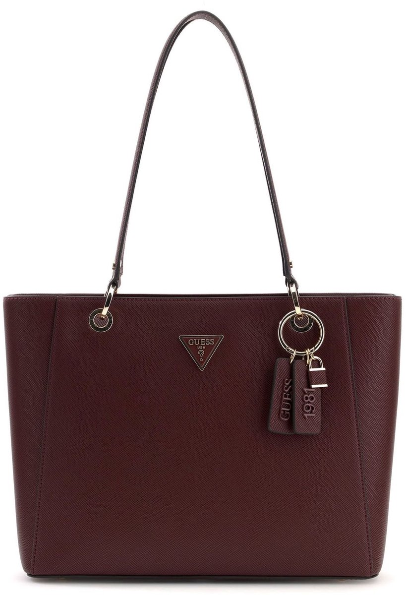 GUESS schoudertas shopper Noelle II Tote Burgundy wijnrood
