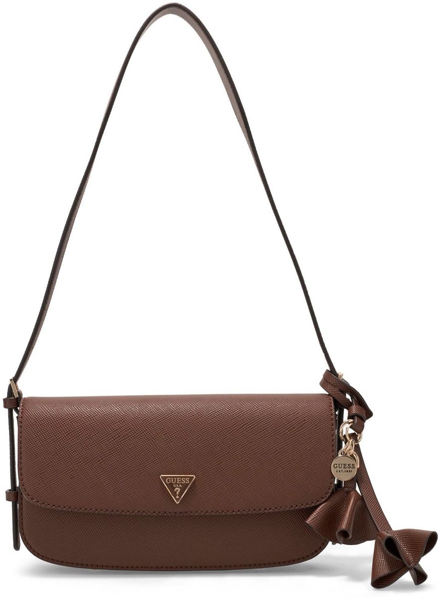 GUESS schoudertas Danielle Flap Shoulder Bag Brown bruine