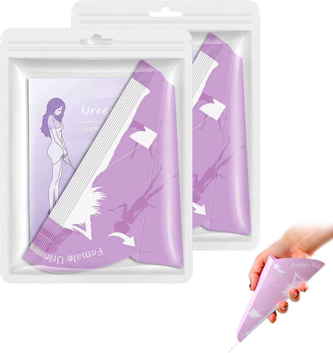 20 stuks wegwerpbare plaskegels voor vrouwen, draagbare waterdichte papieren plasrechter voors vrouwen, urinoir staand - ShopVlot