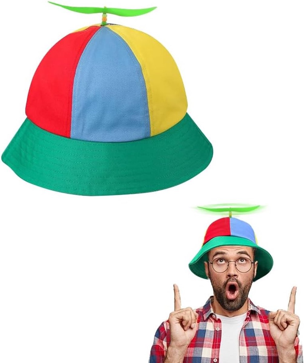 Propellor pet - Groen - Maat 57 - Grappige propellermuts voor volwassenen en kinderen
