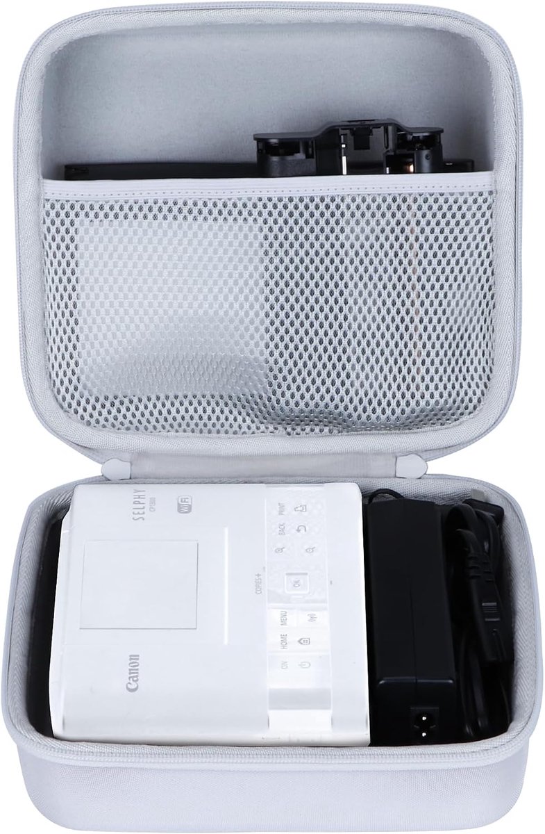 Lebakort Hard Case Compatible with Canon SELPHY CP1500 CP1300 CP1200 Compact Photo Printer (Off White Case) - ShopVlot