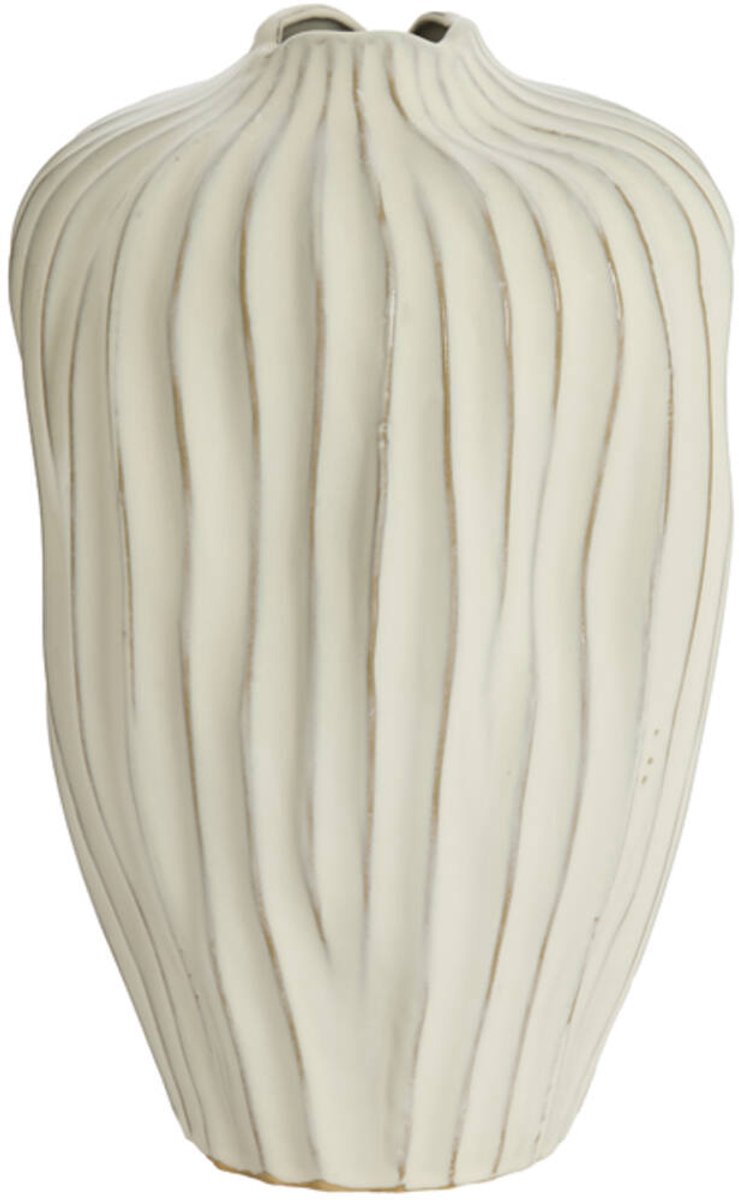 Light&living Vaas deco Ø26x40 cm VECHHIA keramiek crème