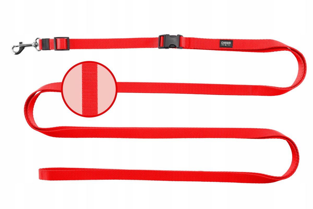 Verstelbare Hondensnoer met Heupband - 2-4M, 2cm Breed, Rood