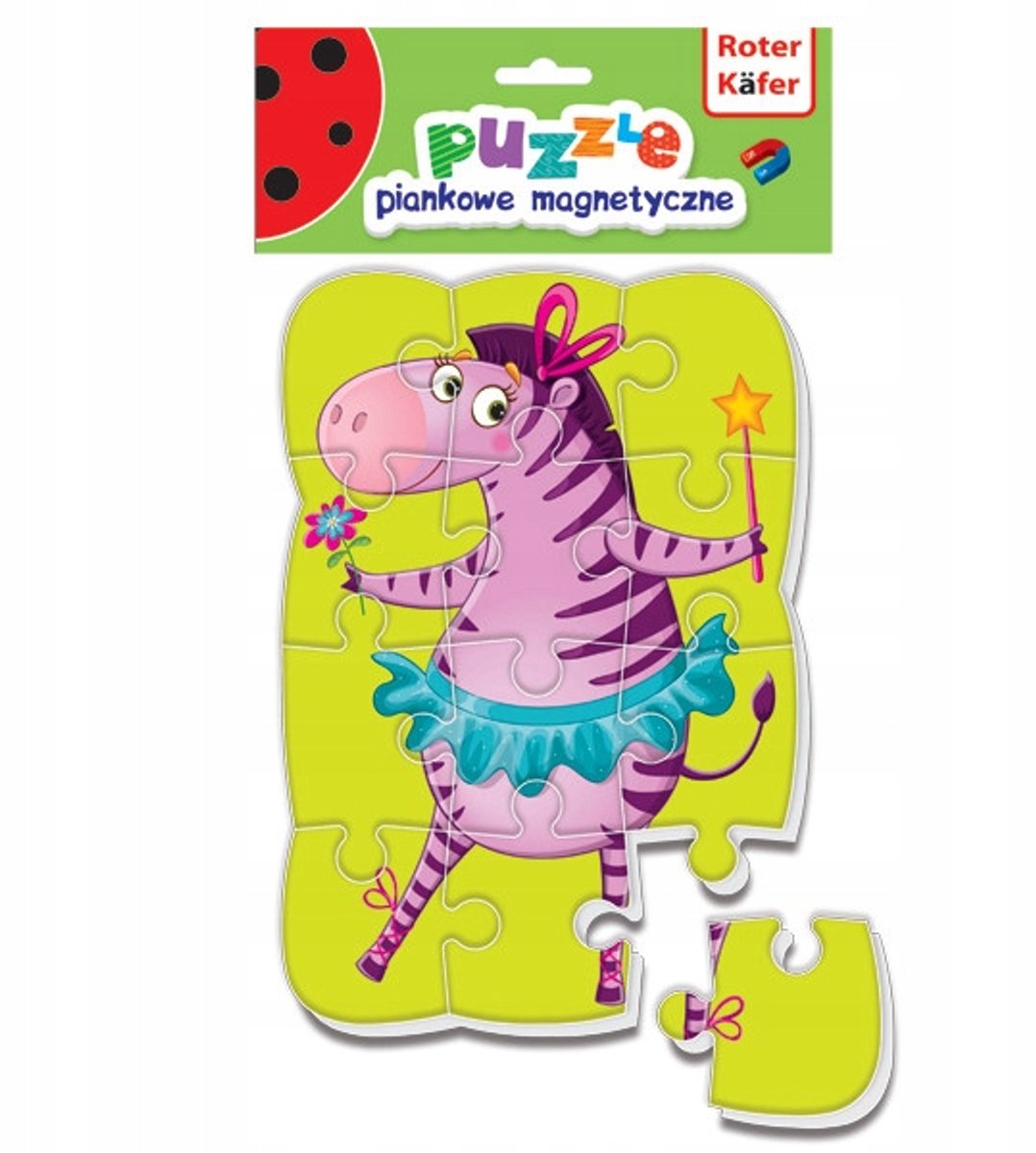 Magnetische Schuim Puzzel Zebra - 12 Delen, Educatief Speelgoed