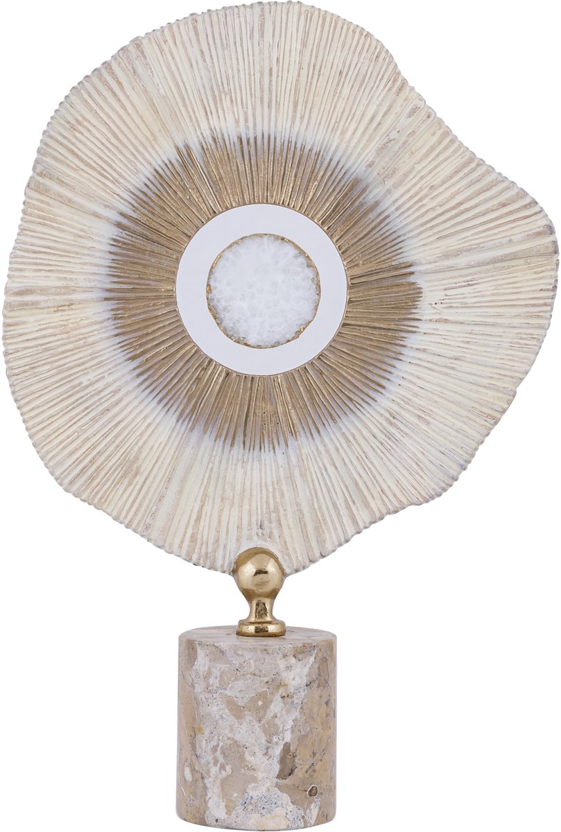 PTMD Rella Beige Casted Alu Statue Marble And Stone L
