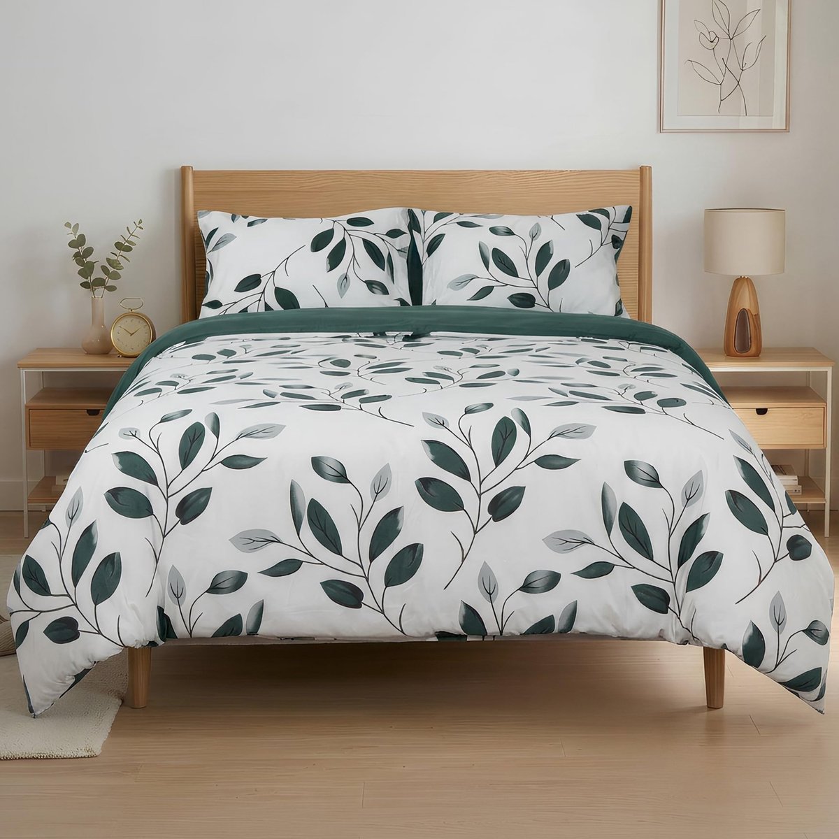 Etrexonline 4-delige beddengoedset voor bed 150 cm, van zachte en ademende microvezel, 1 dekbedovertrek 220 x 240 cm - ShopVlot