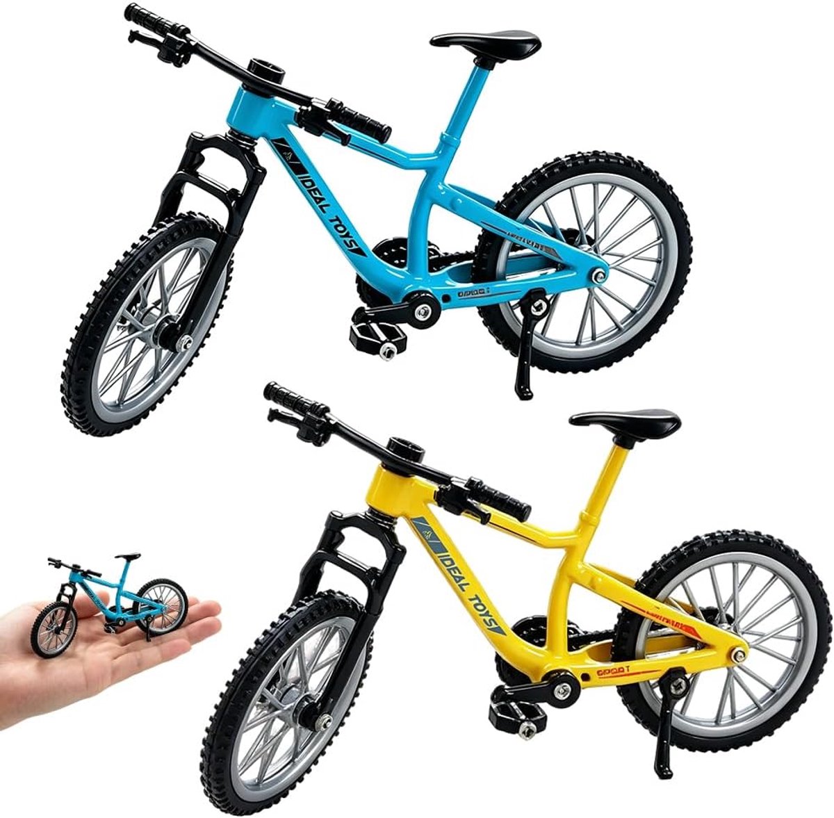 Mineup 2 stuks miniatuurfiets, vingerwiel, miniatuur vingerwiel, decoratief voor fietsliefhebbers, cadeau voor - ShopVlot