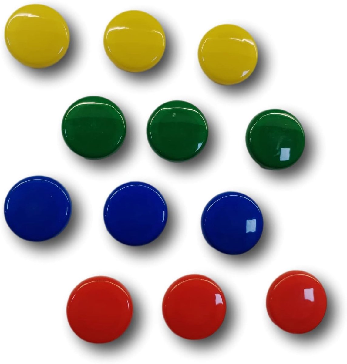 Agendepoint.it - Round magnetic buttons 20mm school office plastic - 12 - ShopVlot