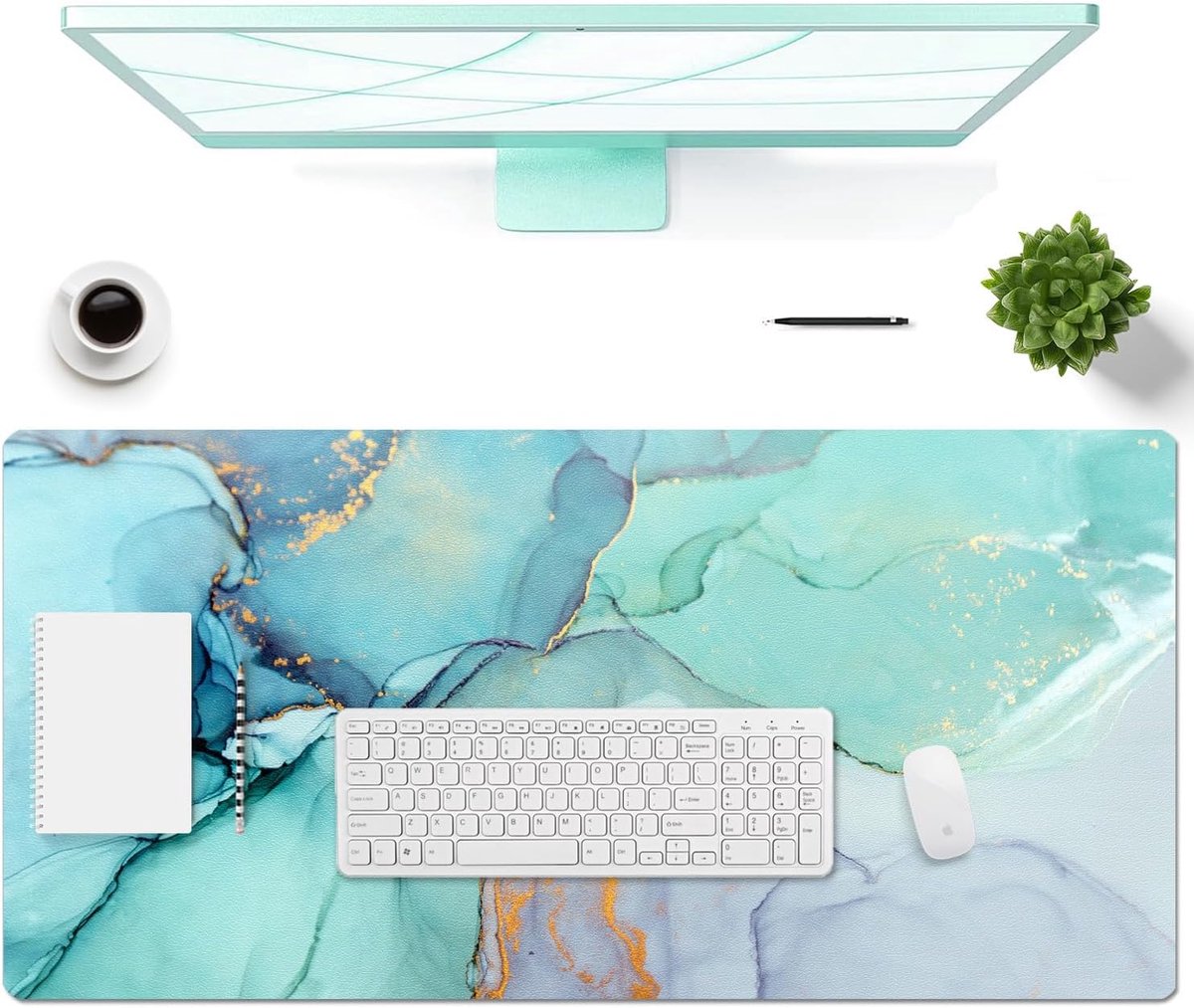 Desk Pad, 90 x 40 cm, PU Leather, Desk Mat, Waterproof Desk Mat, Protection Desk Mat, Computer Laptop Keyboard Mat for - ShopVlot