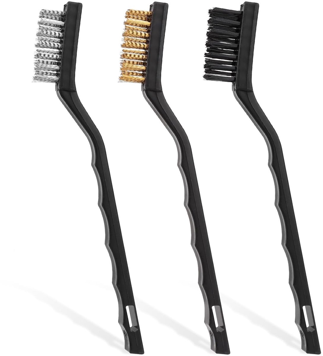 Draadborstelset - Multi-kleur - 3-delige Set - Ergonomische Handgrepen - Voor Reinigen van Vuil en Roest