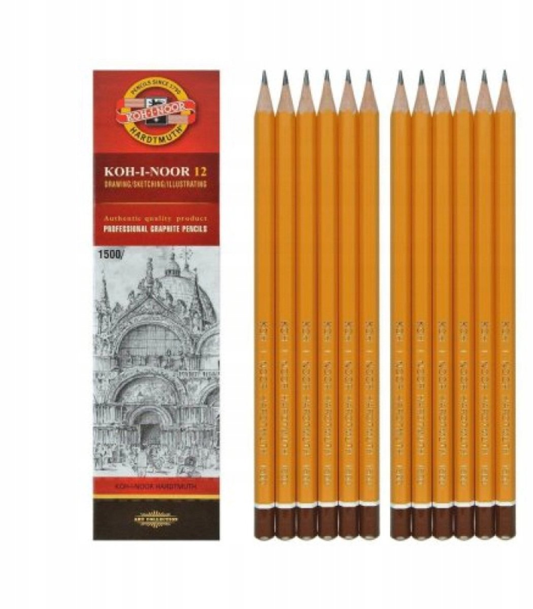 Koh-I-Noor Tekenpotloden 10H Set van 12 Stuks