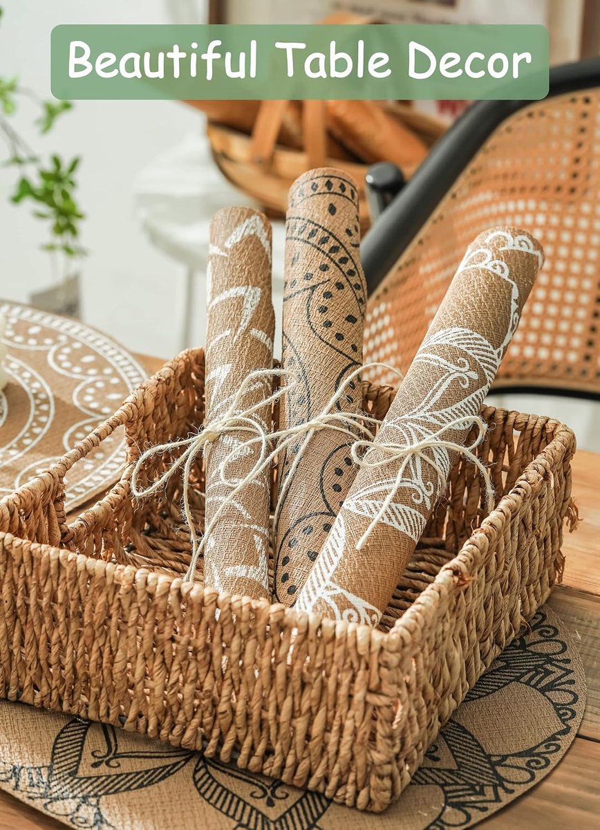 Ronde placemats set van 6 - Hittebestendig PVC - Vintage bohemian stijl - Beschermt je tafel - ShopVlot