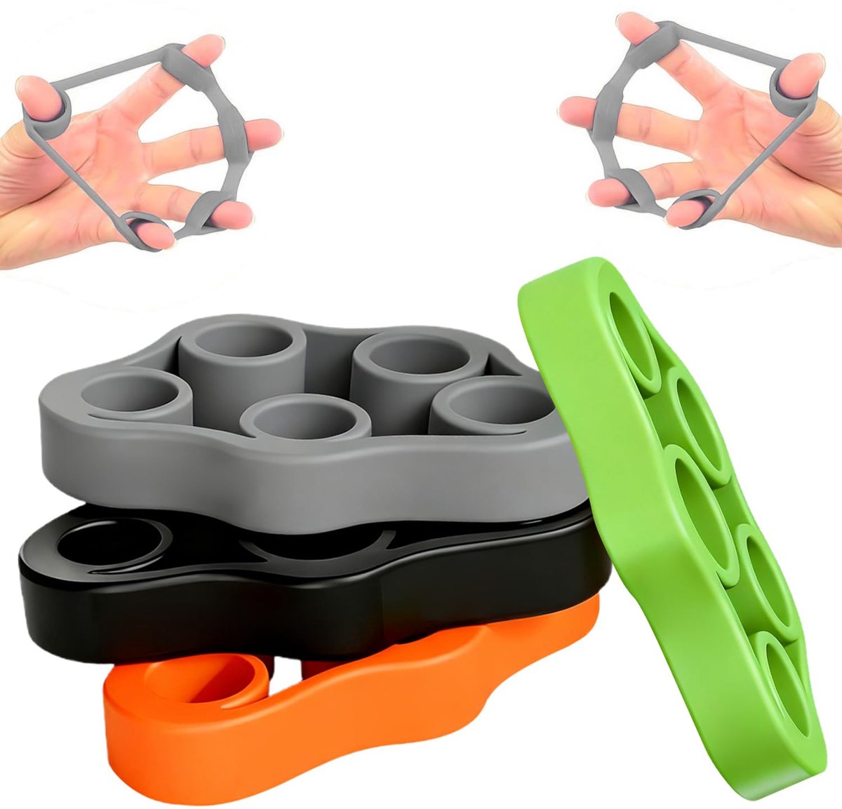 Handtrainer 4er-set voor gripkrachttraining en fitness