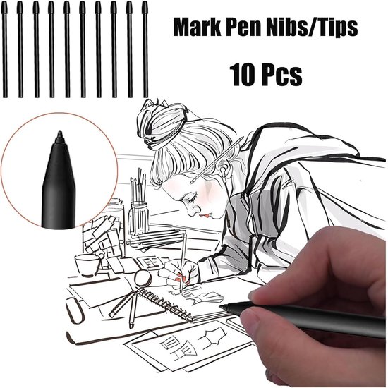 Set of 10 replacement highlighters/nibs for remarkable 2 highlighters, remarkable 2 stylus pen tips to replace soft - ShopVlot — afbeelding 4
