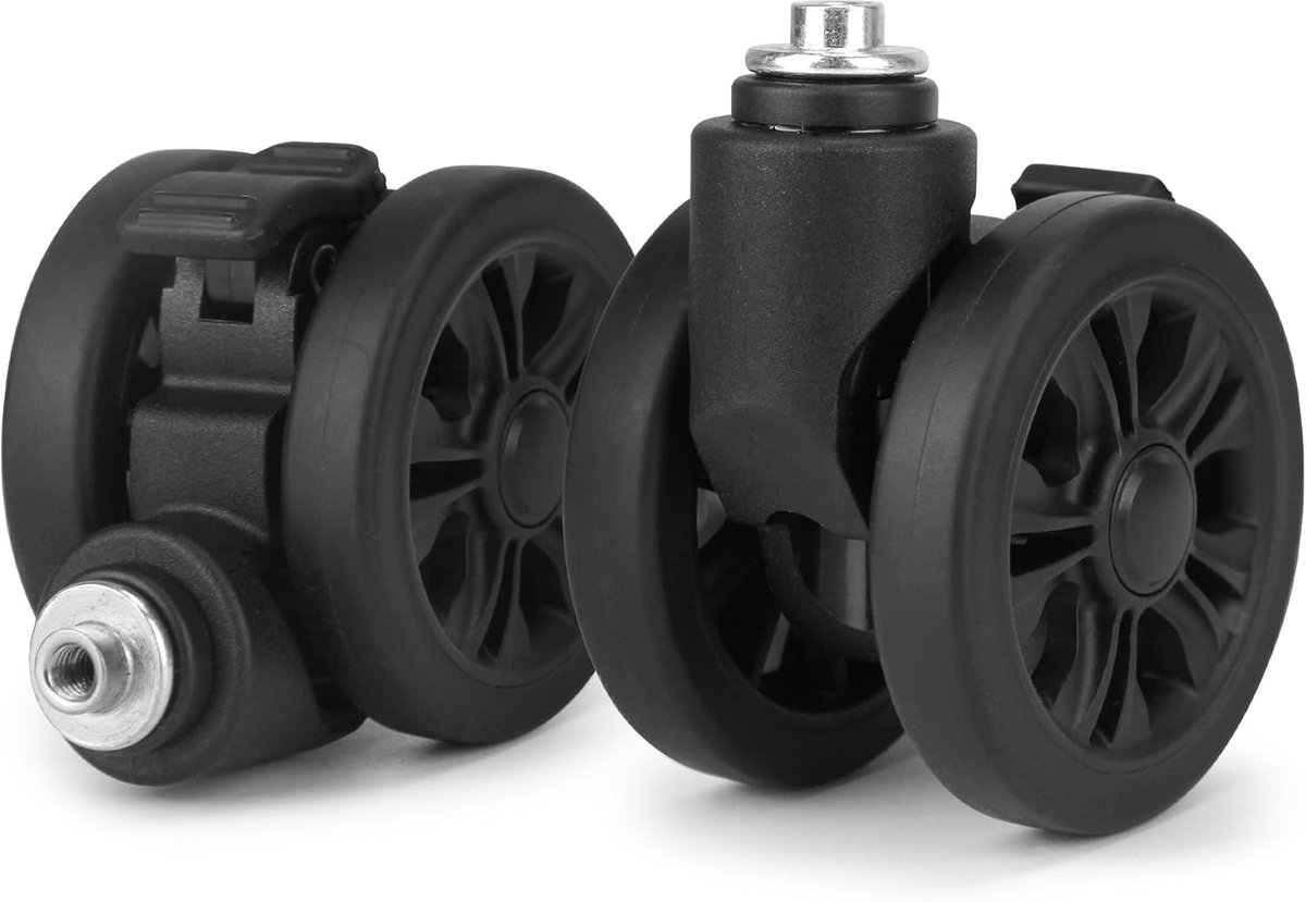2Pcs Suitcase Wheels Replacement with Brakes 55mm Universal Luggage Replacement Wheels Suitcase Castor Wheels Repair - ShopVlot