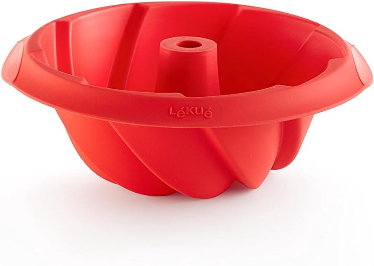 Sloffenring bakvorm - Rood - 21.6x21.6x7.8 cm - Siliconen spiraal bakvorm - Voor bakken en dessertbereiding