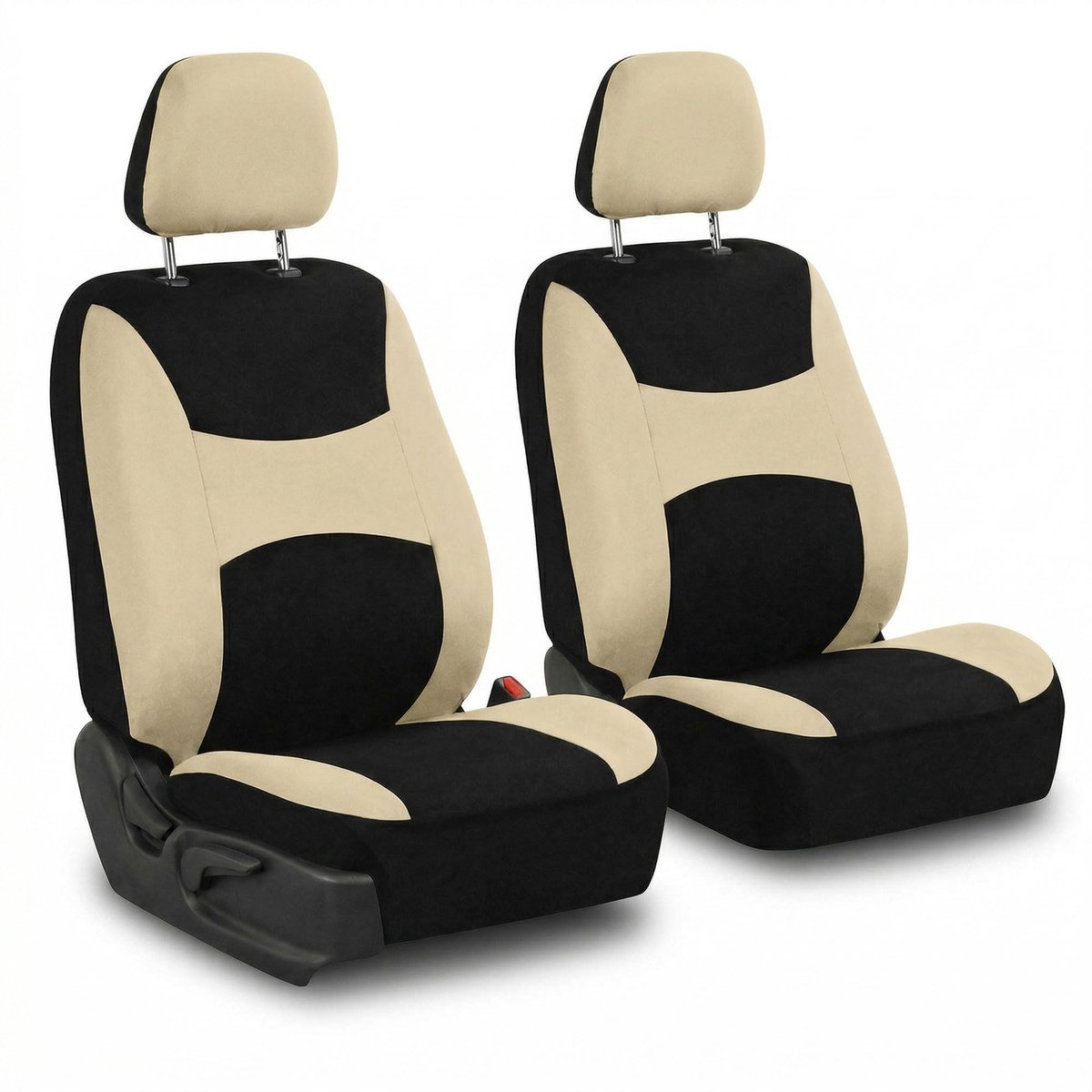 Autostoelhoezen set universeel - wasbaar beige - lage achterkant - compatibel met airbag - ShopVlot