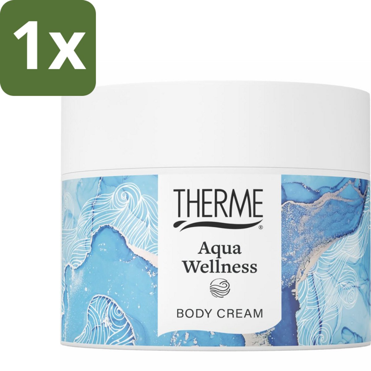 1 x Therme - Aqua Wellness - Bodycrème - Hydraterend - Verzorgend - 225gr - Bodycrème - Hydraterende Crème - Wellness Crème - Oceaan Geur - Citrus Geur