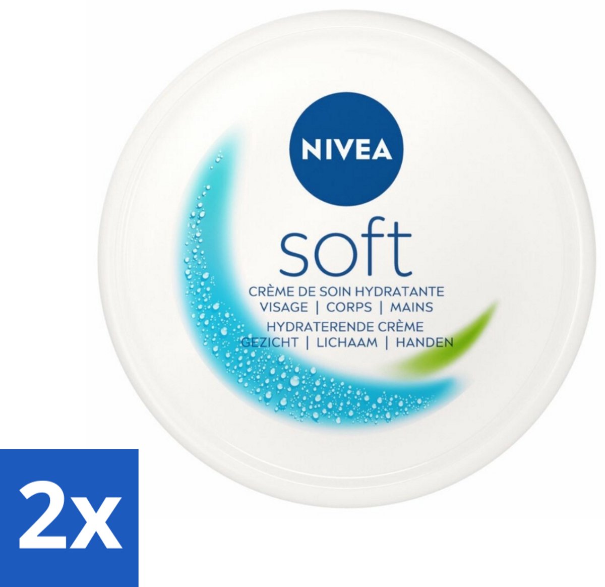 2 x NIVEA - Crème - Zachte Pot - Hydraterend - Gezicht, Lichaam, Handen - 200 ml - NIVEA Soft - Hydraterende Crème - Gezichtscrème - Lijfcrème - Vitamine E