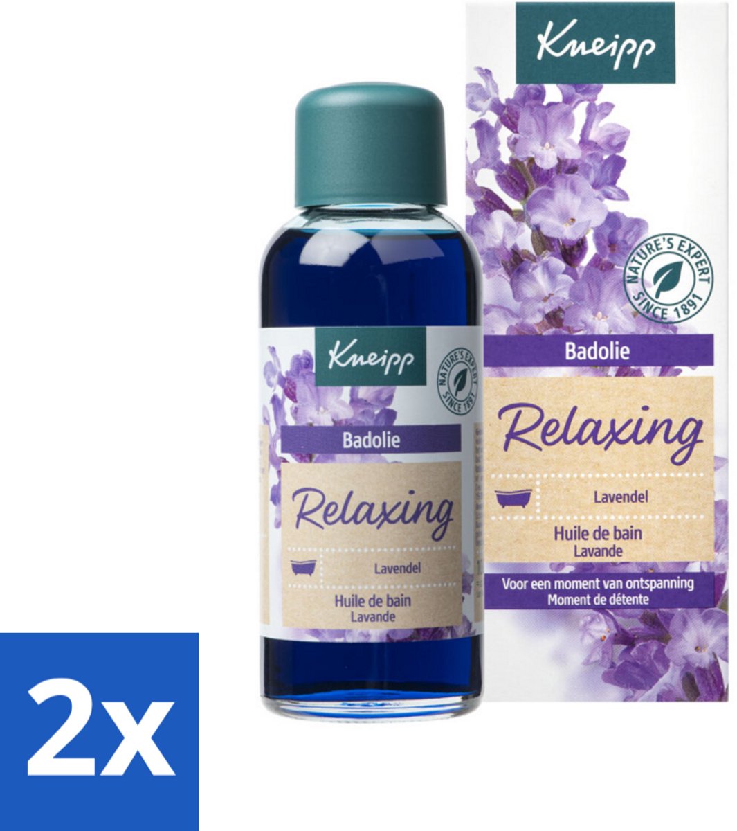 2 x Kneipp - Badolie - Lavendel - Ontspannende geur - 100 ml - Lavendel Badolie - Ontspannende Badolie - Badproducten - Lavendelolie - Huidverzorging