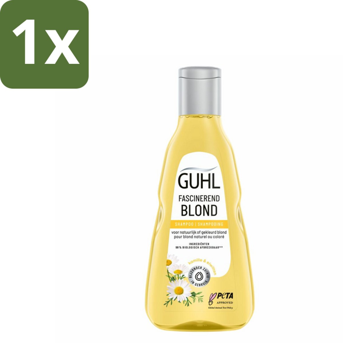 1 x Guhl - Shampoo - Colorshine Blond - 250 ml - Blond Haar - Stralend Blond Haar - Kleurverzorging - Glans - Chardonnay Bes