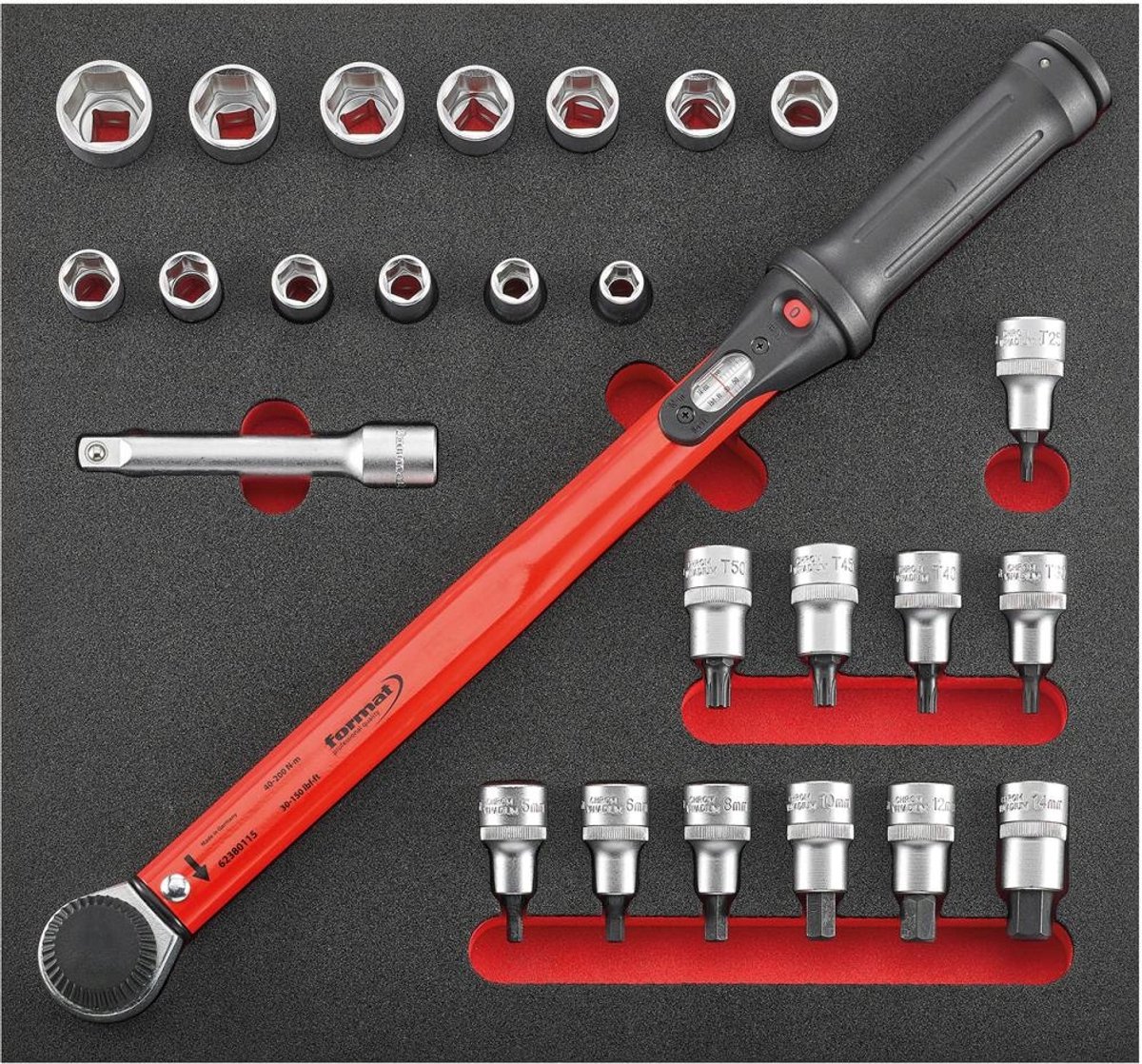 Gereedschapsmodule met 1/2" dopsleutelset en momentsleutel