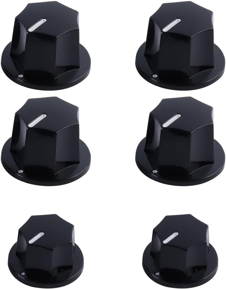 Regelknoppen 5,8 mm binnendiameter - zwart ABS-kunststof - voor gitaar en bas - duurzame constructie - ShopVlot