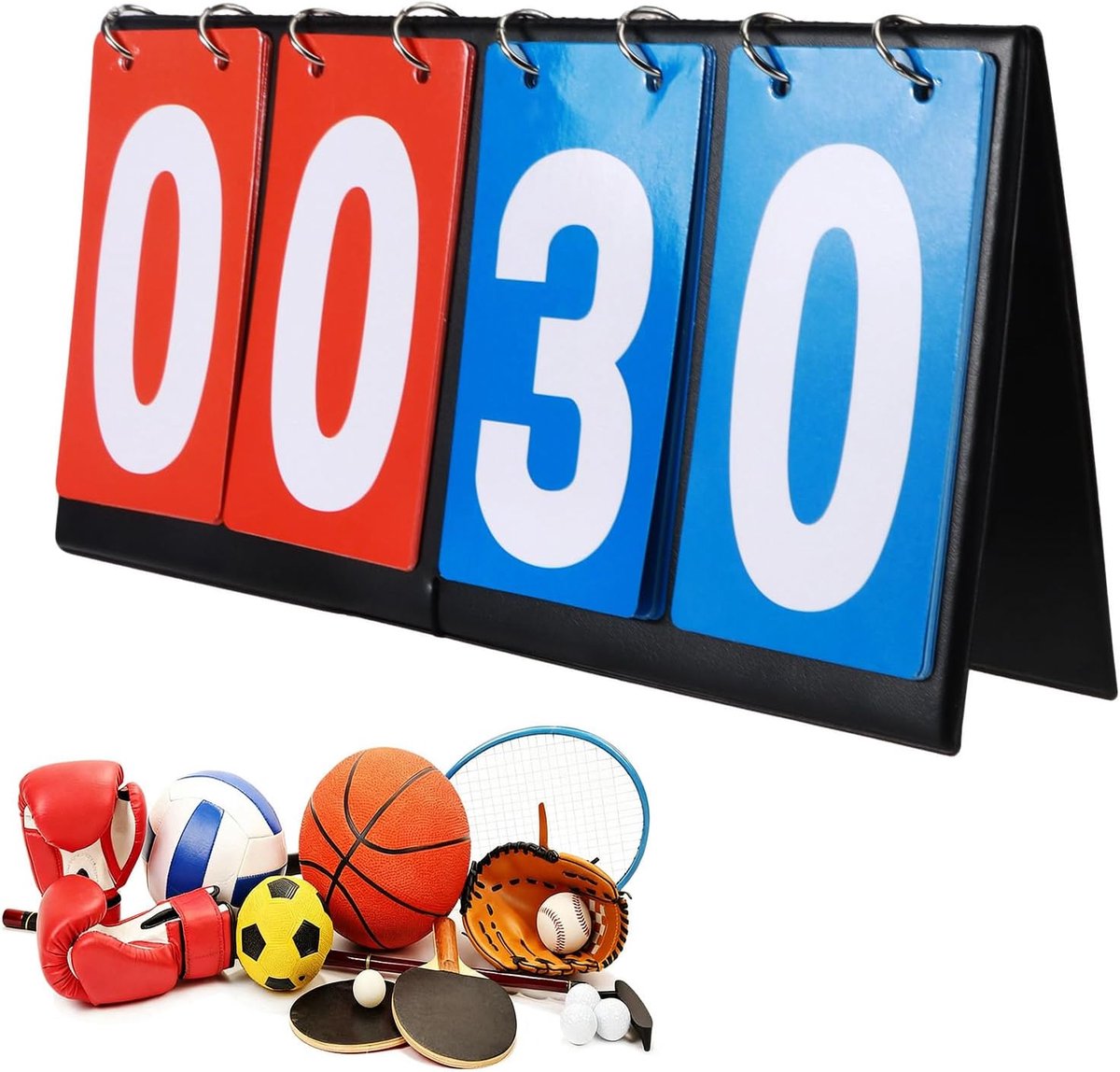 Digit Flip Sport Scoreboard 4-cijfer - Draagbaar - Multifunctioneel - Ideaal voor toernooien - ShopVlot