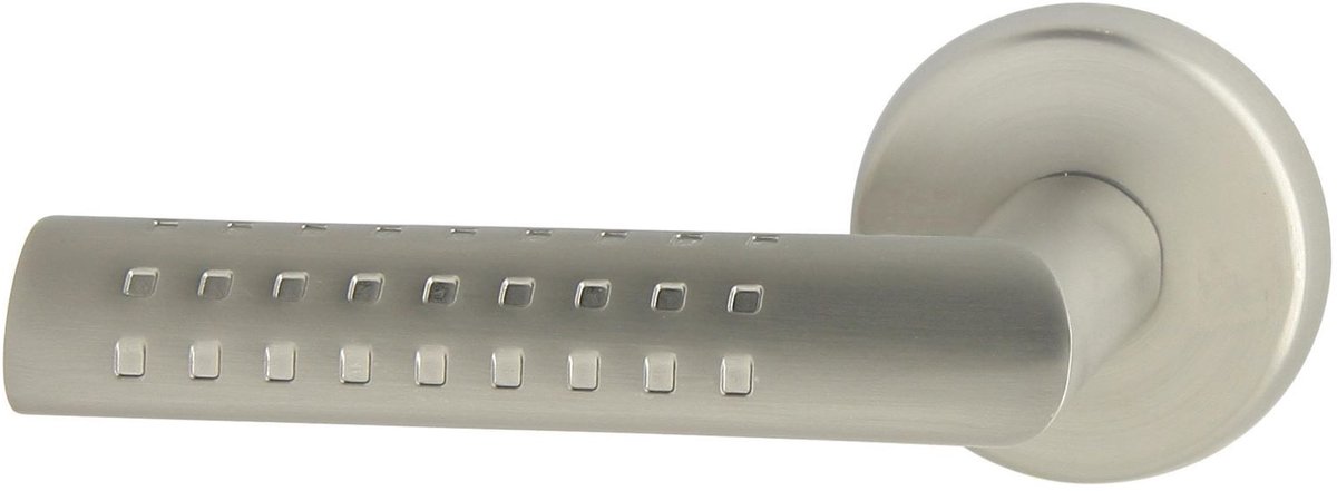 Merkloze buitendeurkruk Nikkel Links - Aluminium