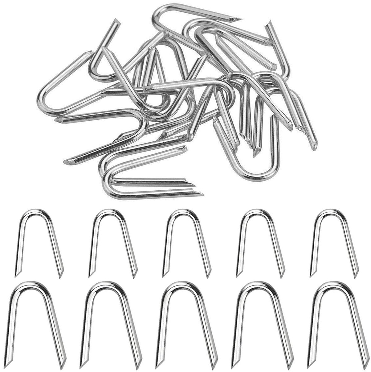 U-nagels 20 x 1.8 mm & 35 x 3.4 mm - verzinkt - voor onkruiddoek en gaashek - veelzijdig gebruik - ShopVlot