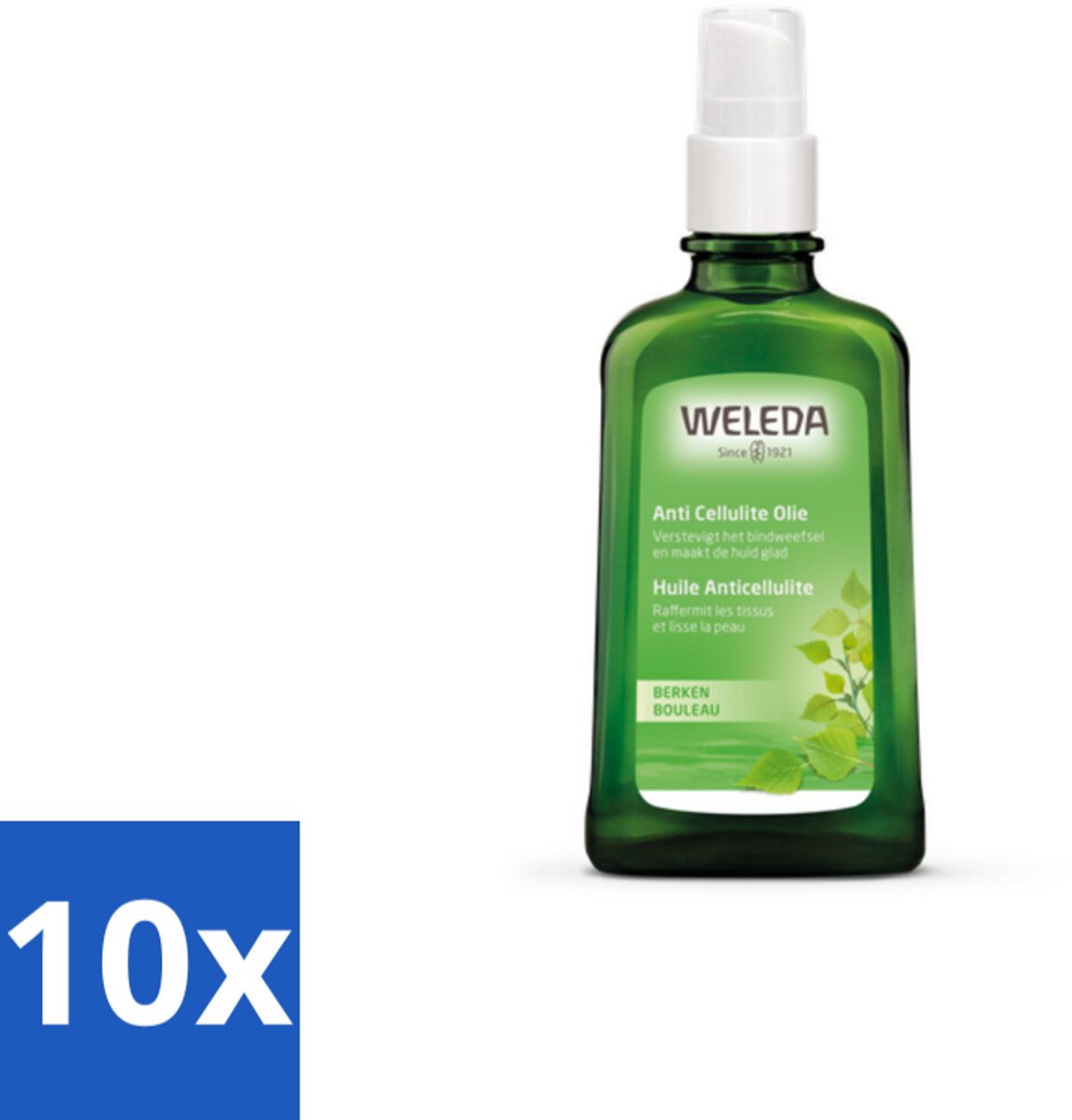 10 x WELEDA - Anti‑Cellulite olie - Berken - 100 ml - Voordeelverpakking - 10 stuks