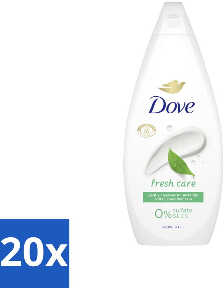 20 x Dove Douchecrème - Fresh Care - 720 ml - Douchecrème - Huidverzorging - Hydratatie - Zachte Huid - Droge Huid