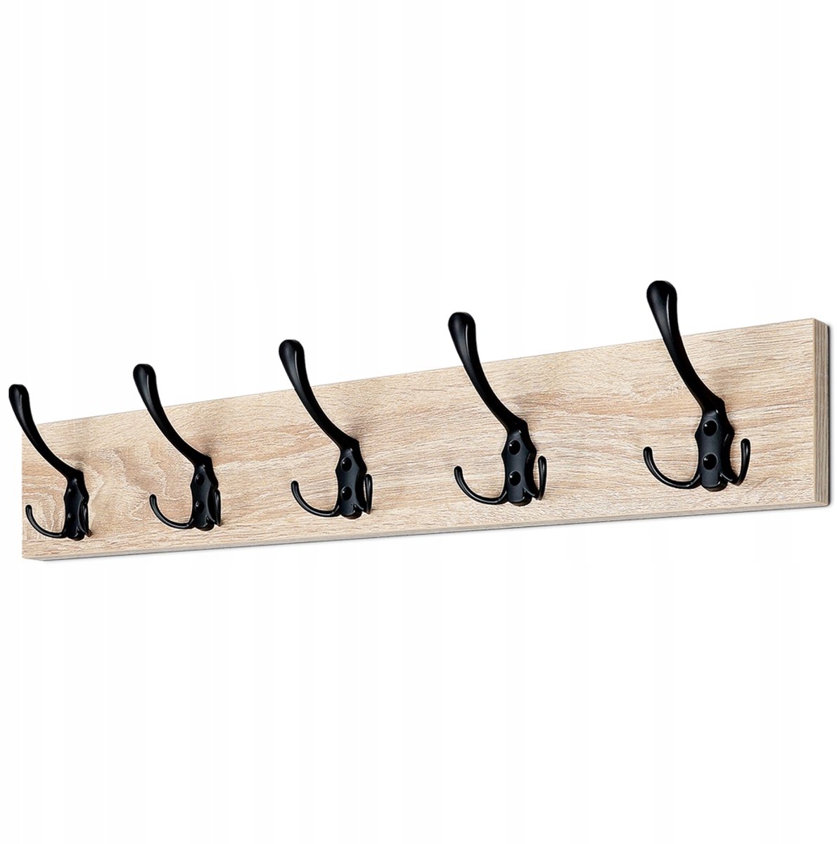 Klassieke Wandkapstok met 5 Haken - Dressoir Hout