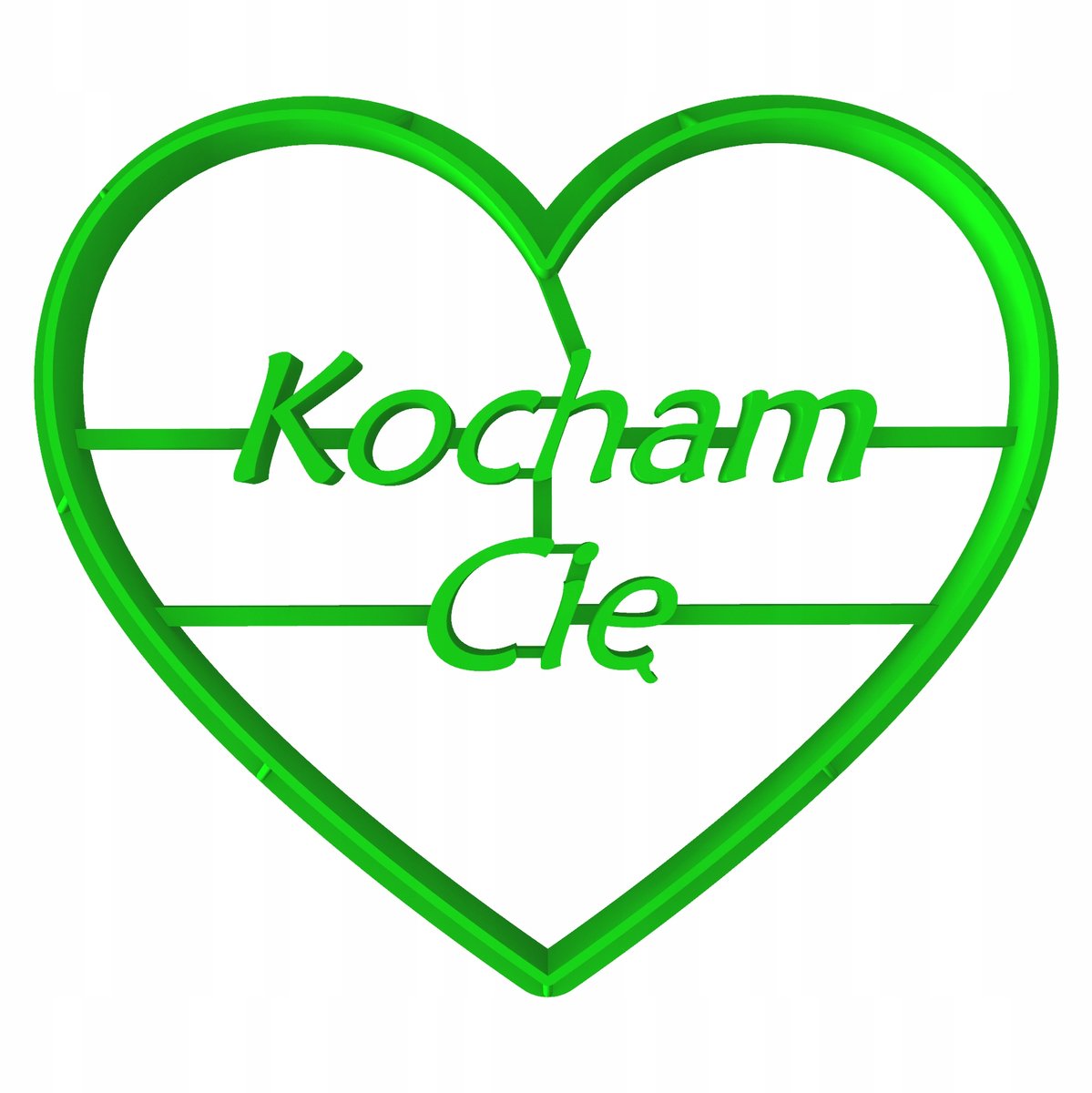 Koekjesvorm Hart - Moederdag & Vaderdag - 8cm - Groen