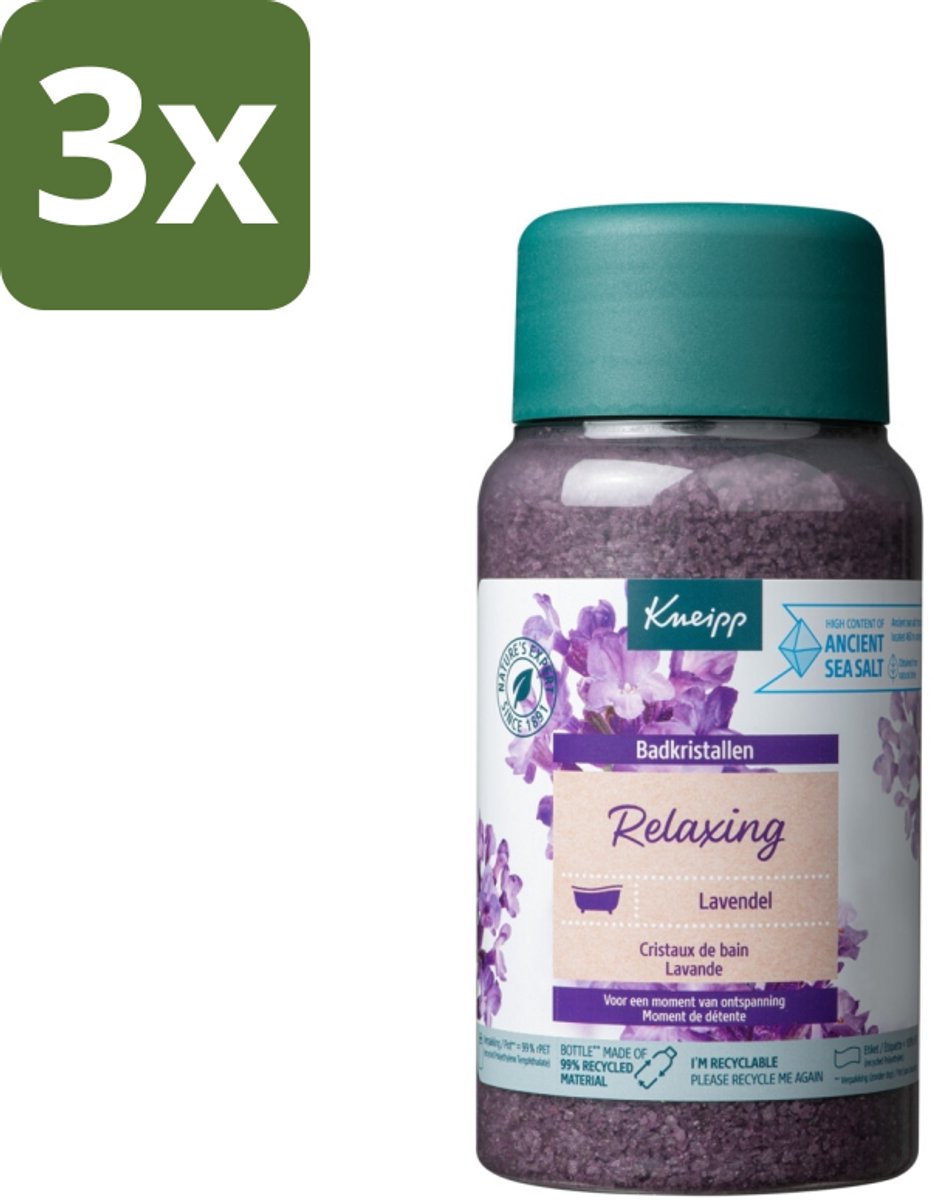 Kneipp - Badzout - Badkristallen - Lavendel - 600 g - Bulkverpakking - 3 stuks