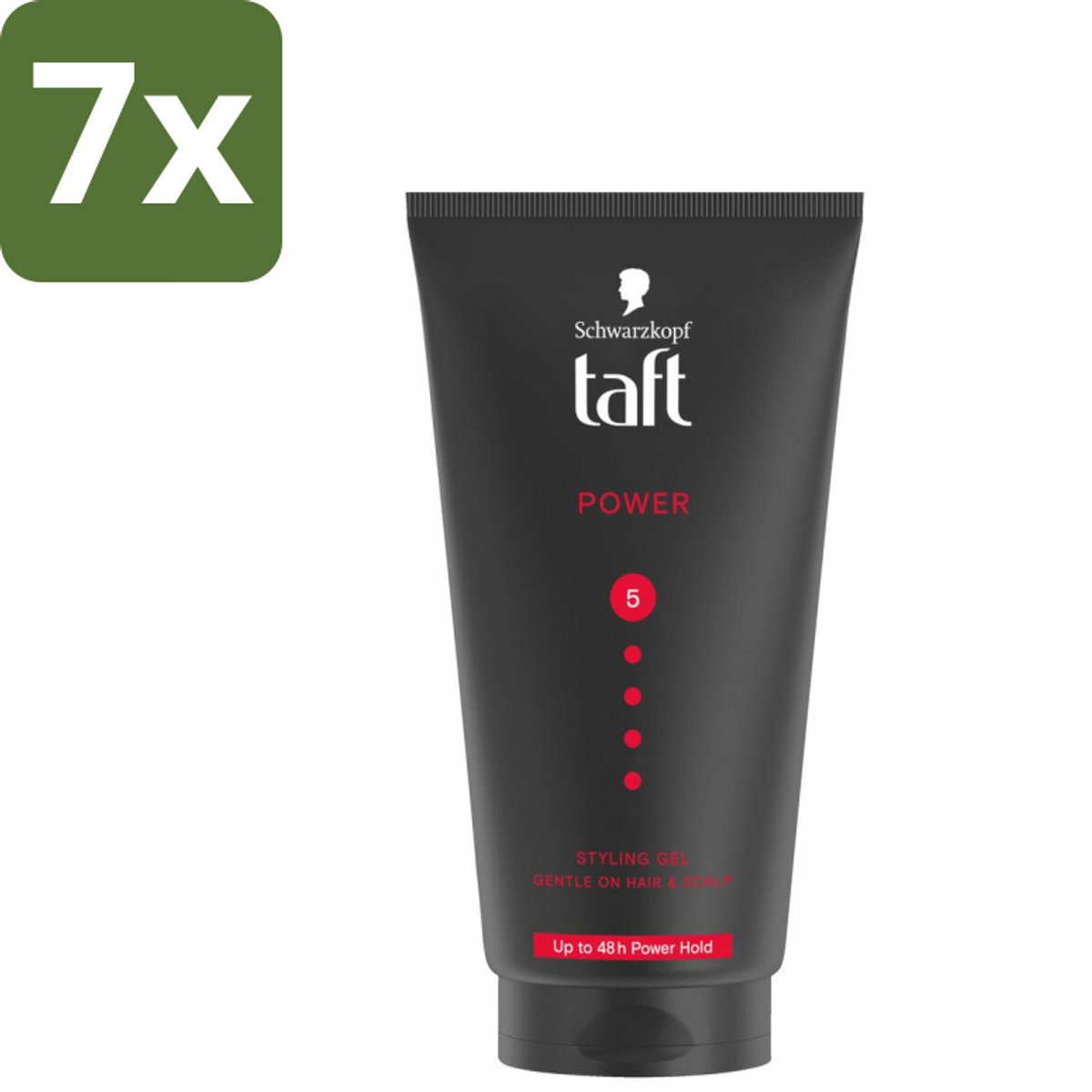 Taft - Power 5 - Styling Gel - Sterke hold voor elke stijl - 150 ml - Bulkverpakking - 7 stuks