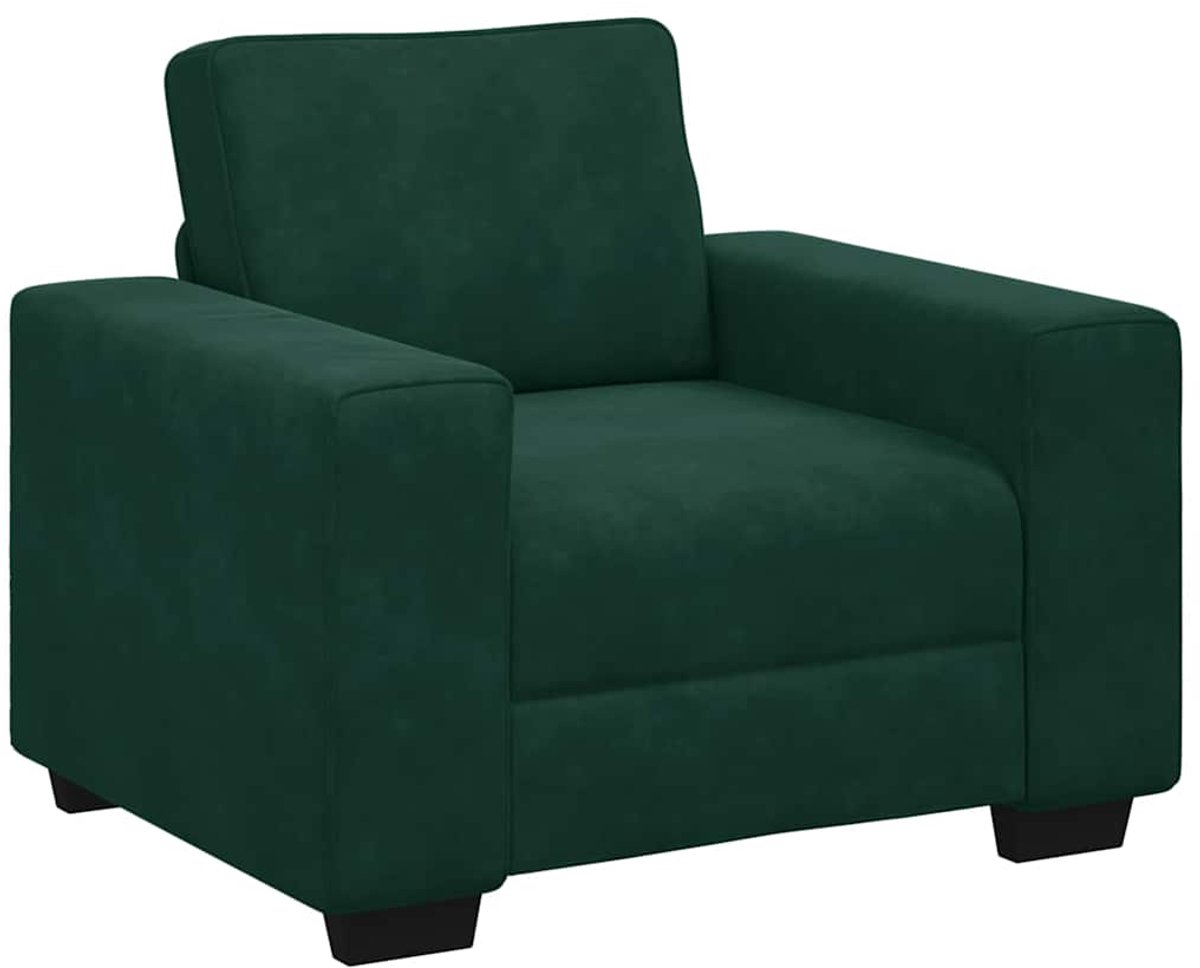 vidaXL Sofastoel - Donkergroen - 100x77x82 - cm - Fluweel