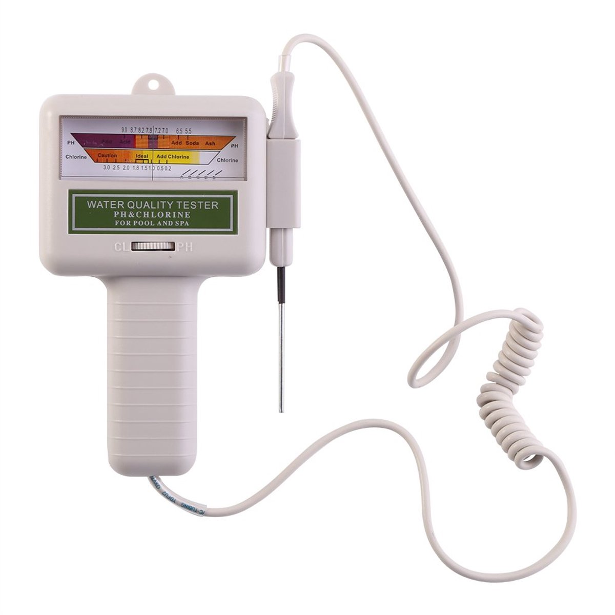 Draagbare pH- en chloormeter, tester voor de waterkwaliteit van zwembaden, geschikt voor zwembaden.