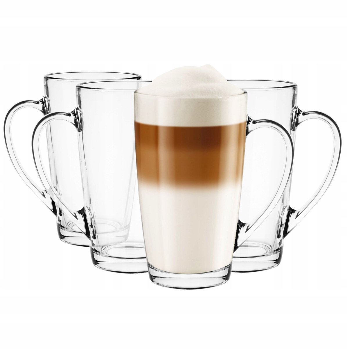 Glasmark Alex Set van 4 Glazen Mokken met Handvat - 400ml