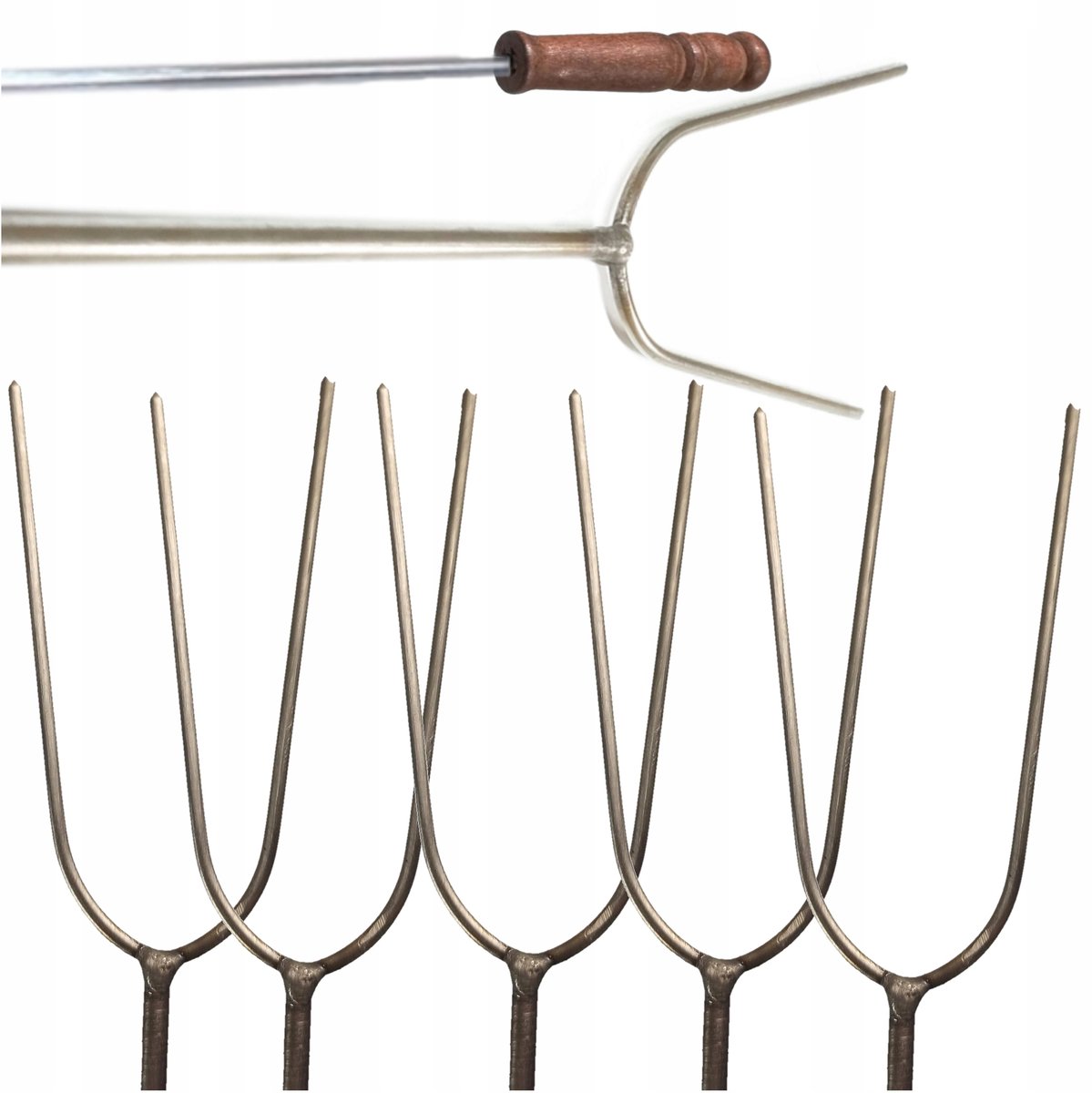 Roestvrijstalen Vuurvorken Set - 120cm, 5 Stuks, Duurzaam