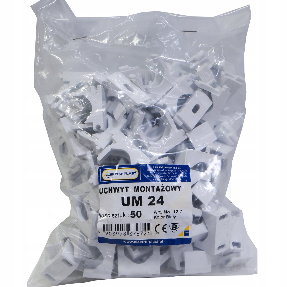 UM 24 kabelklem 12,7mm Wit 50 stuks