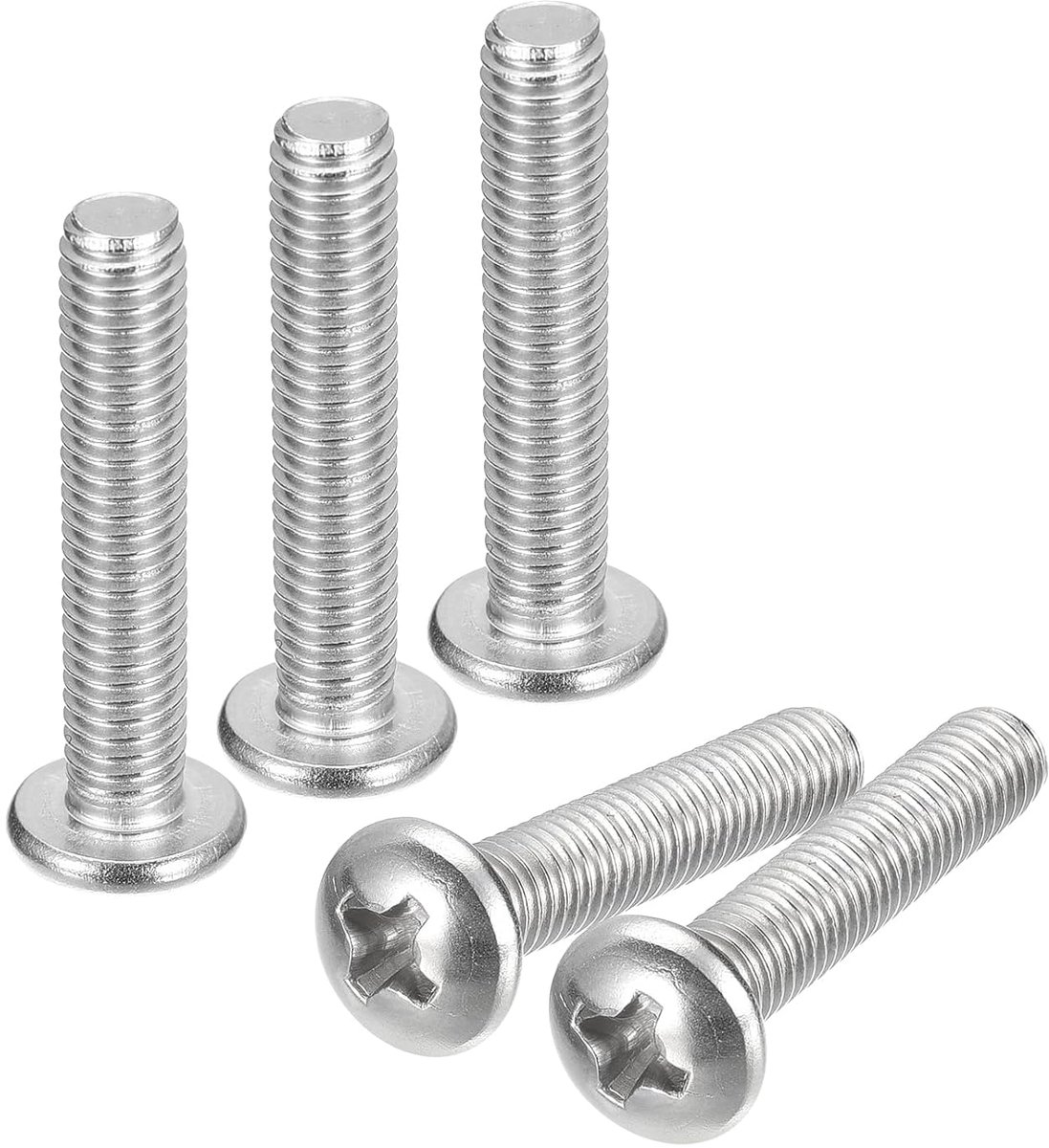 sourcing map #10-32 x 1" Machine Screws, Flat Head, Stainless Steel 304, Screw 18-8, Phillips Drive, Full Thread - ShopVlot