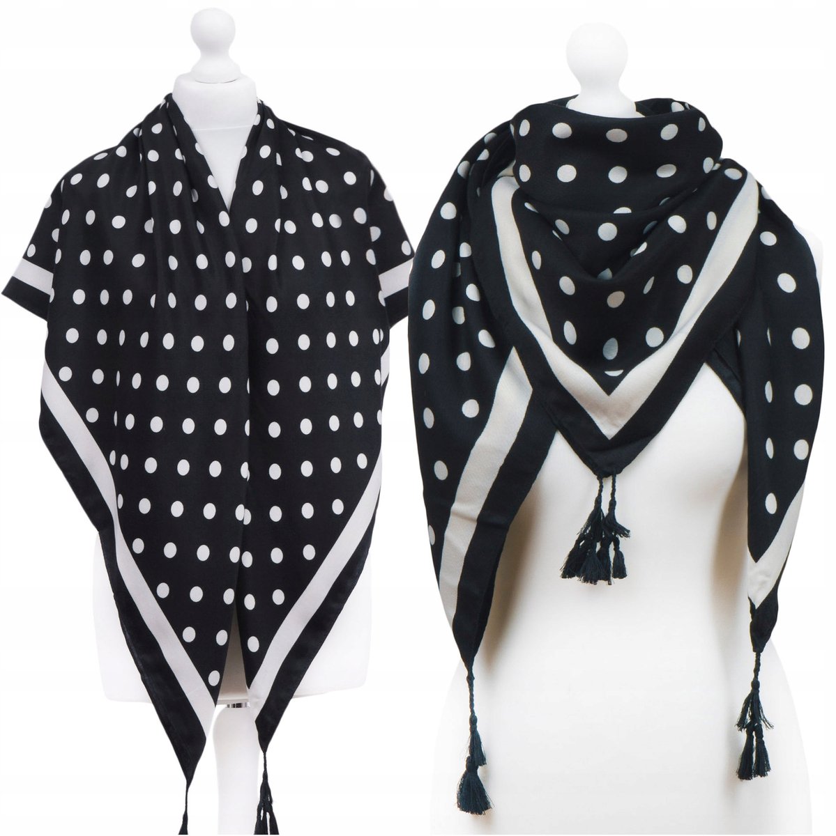 Grote Dames Sjaal met Polka Dots - Veelzijdig en Stijlvol